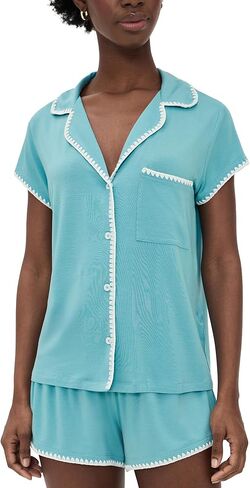 Eberjey Women's The Frida Whip Stitch Short Pajama Set in Saudi Arabia