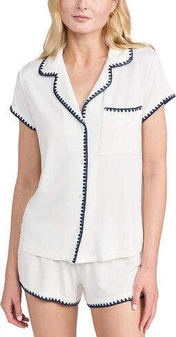 Eberjey Women's The Frida Whip Stitch Short Pajama Set in Saudi Arabia