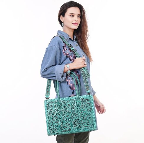 Tooled Leather Tote Bag in Saudi Arabia
