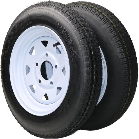 2 حزمة 2 5.30-12 5.30x12 530-12 5.30-12 إطارات مقطورة مع إطارات 12 بوصة، 5 عروة على 4.5 بوصة، نطاق تحميل C، 6PR in Kuwait