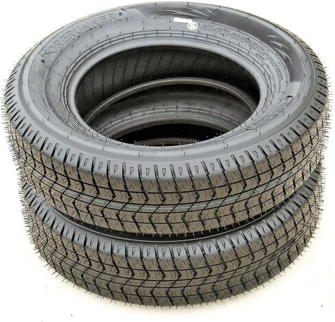 إطار المقطورة الفاخر Forerunner QH500 - ST205/75D15 205/75-15 205/75/15 نطاق التحميل C LRC 6 طبقات BSW جدار جانبي أسود، مجموعة من 2 in Saudi Arabia