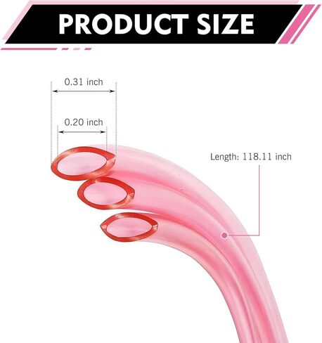 Motorcycle Fuel Line, 9.8 Ft Leak-proof High-temperature Resistant Carburetor Hose, Rubber Waterproof Fuel Vent Tube, Universal Engine System Transmission Part for ATV Dirt Bike (Pink) in Saudi Arabia