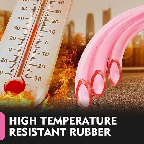 Motorcycle Fuel Line, 9.8 Ft Leak-proof High-temperature Resistant Carburetor Hose, Rubber Waterproof Fuel Vent Tube, Universal Engine System Transmission Part for ATV Dirt Bike (Pink) in Saudi Arabia