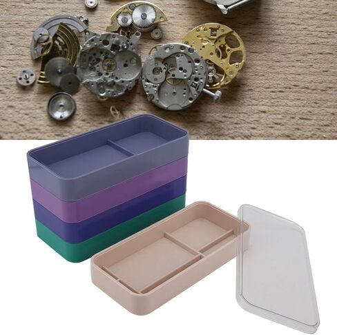 Watch Part Storage Box Watch Parts Keeper, 5 Layers Watch Accessories Organiser Case, Watch Parts Storage Box Watch Tools Storage Container Watchmaker Repair Tool Set(Rectangle) in Saudi Arabia
