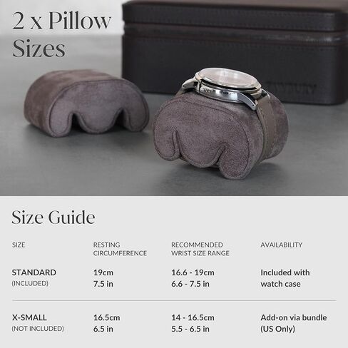 TAWBURY Fraser 4 Watch Case (Brown) with a Set of 4 X-Small Pillows to Fit 5.5-6.9" Wrists in Saudi Arabia