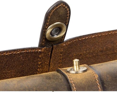 CONTACTS Crazy Horse Leather Travel Watch Case for Men 3 Watch Organizer Vintage Watches Roll for Watches and Bracelets Portable Watch Holder in Saudi Arabia