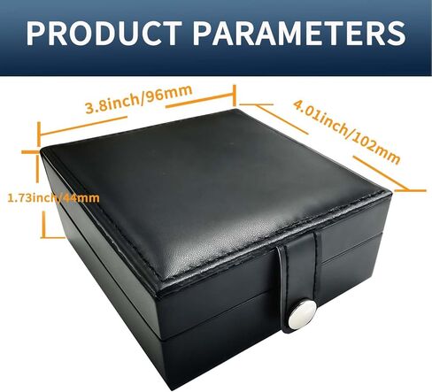 صندوق ساعة جيب جلدي قابل للحمل وجيب واحد من البولي يوريثان وحافظة عرض للرجال باللون الأسود (الصندوق فقط، لا يشمل ساعة الجيب) in Kuwait