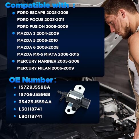 صمام تحكم عداء مشعب السحب من AITKEN متوافق مع Ford Escape Focus Fusion Mazda 5 6 MX-5 Miata Tribute Mercury Mariner Milan 1S7G-9J559-BB، L301-18-741، L80118741. in Saudi Arabia