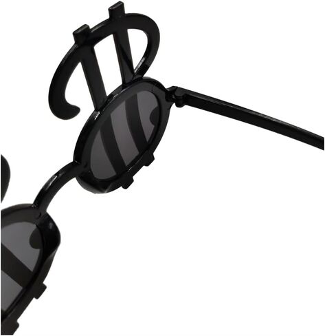 نظارات أزياء VIGUEUR Dollar Sign، إكسسوار أزياء Pimp، أسود in Saudi Arabia