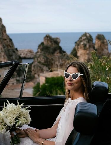 Bride Sunglasses - Bride and Groom Sunglasses - Just Married Decorations with Marker Pens for Adult DIY Wedding Party Personalized in Saudi Arabia