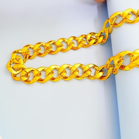 80s 90s نظارات قلادة الهيب هوب مغني الراب زي عدة وهمية سلسلة ذهبية النظارات الشمسية البلاستيك سلسلة ذهبية كبيرة زي مجوهرات اكسسوارات للرجال النساء حفلة الهالوين in Kuwait