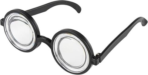 Vaulted Skulls & Co Nerd Magnifying Glasses | Magnify Your Eyes Specs | Magic Nerd Glasses | Bug Eyes Specs | Black | Small/Medium Size in Saudi Arabia