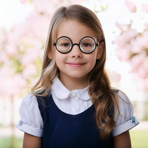 Vaulted Skulls & Co Nerd Magnifying Glasses | Magnify Your Eyes Specs | Magic Nerd Glasses | Bug Eyes Specs | Black | Small/Medium Size in Saudi Arabia