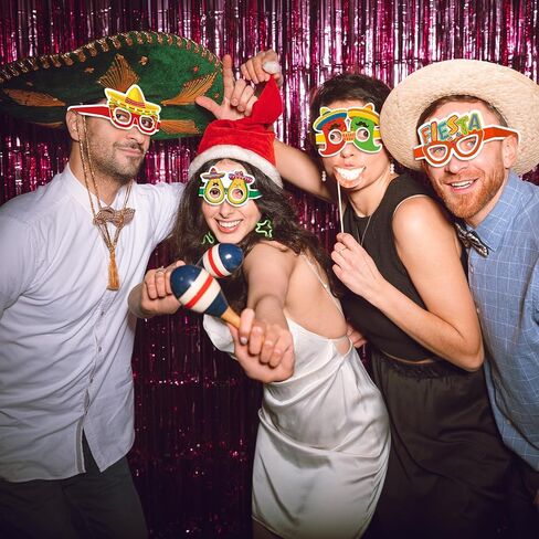 16 Pieces Cinco de Mayo Fiesta Paper Glasses, Colorful Mexican-Themed Eyewear with Sombrero, Cactus Designs for Holiday Photo Booth Props, Party Favors, and Taco Night Accessories for Adults and Kids in Saudi Arabia