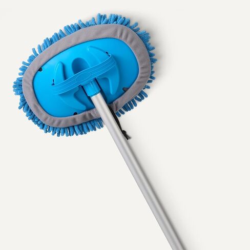 Amazon Basics Car Wash Brush with Long Handle, Microfiber Mop Mitt, for Car RV Truck, 62 inch, Blue in Saudi Arabia