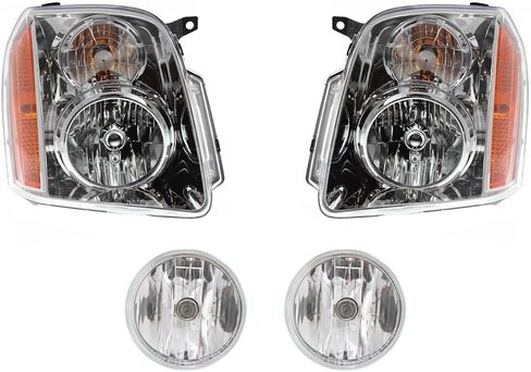 Sawyer Auto Replacement Headlight and Fog Light Kit (Driver and Passenger Side) fits GMC Yukon 2008-2013 6.0L V8 Hybrid in Saudi Arabia