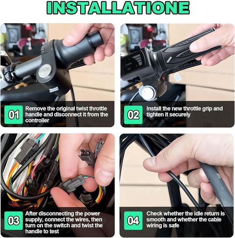 Ebike Full Twist Throttle Replacement for Ridstar Q20/Q20Lite/Q20Pro/H20/H26Pro/H20,48V, LCD Display with Key 2 Keys,Electric Bike Throttle Grips for Ebike Motorcycle Scooter Electric Bicycle in Kuwait