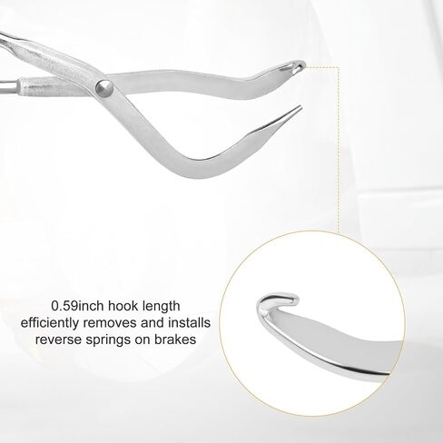 Brake Spring Pliers with Double-Ended Carbon Steel Construction Suitable for Most Cars, Universal Drum Brake Spring Tool, Lightweight, High-Strength, Rust and Wear Resistant in Kuwait