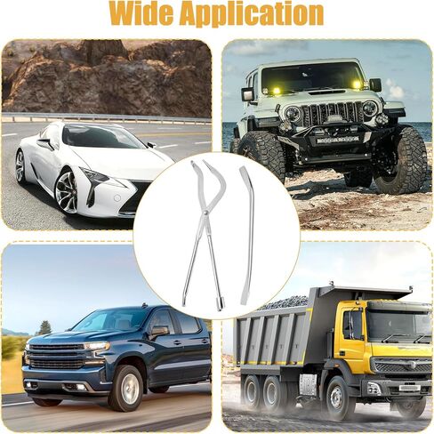 Brake Spring Pliers with Double-Ended Carbon Steel Construction Suitable for Most Cars, Universal Drum Brake Spring Tool, Lightweight, High-Strength, Rust and Wear Resistant in Kuwait