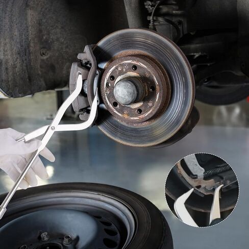 Brake Spring Pliers with Double-Ended Carbon Steel Construction Suitable for Most Cars, Universal Drum Brake Spring Tool, Lightweight, High-Strength, Rust and Wear Resistant in Kuwait