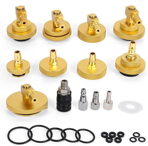 مجموعة محول نزف فرامل السيارة 10 قطع من MR CARTOOL لمحول أسطوانة رئيسية F118/F109 مع 9 قطع من نازف الفرامل و1 قطعة توصيل سريع، مجموعة أدوات نزيف نظام الفرامل لفورد مازدا هوندا in Kuwait