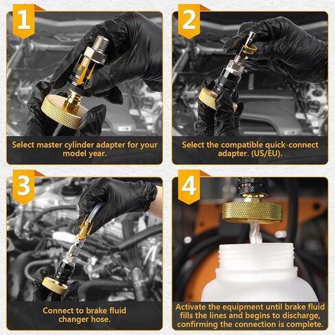 مجموعة محول نزف فرامل السيارة 10 قطع من MR CARTOOL لمحول أسطوانة رئيسية F118/F109 مع 9 قطع من نازف الفرامل و1 قطعة توصيل سريع، مجموعة أدوات نزيف نظام الفرامل لفورد مازدا هوندا in Kuwait