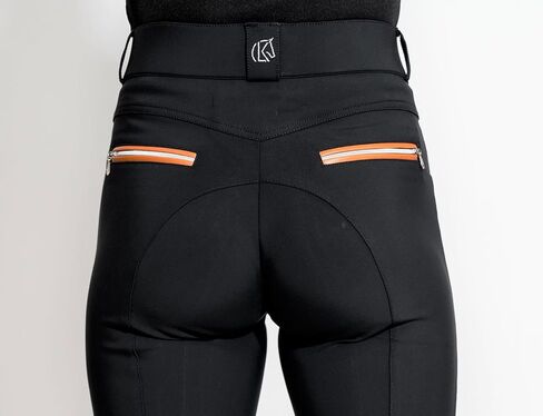 Gabrielle Knee Patch Breeches - Black/Cognac in Kuwait