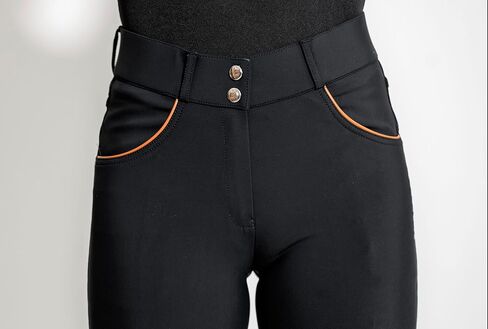 Gabrielle Knee Patch Breeches - Black/Cognac in Kuwait