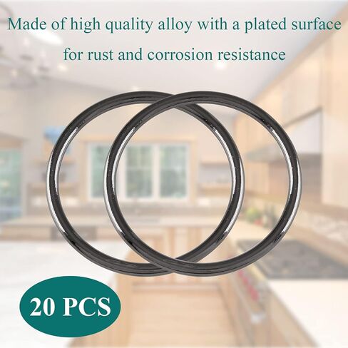 20 PCS 1" Welded O Ring, Silver Smoothing Metal O Ring, Round Ring Welded for Camping Belt, Luggage, Dog Leashes, Handbag Accessories in Saudi Arabia