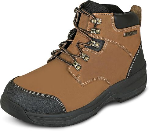 Orthofeet Men's Orthopedic Leather Granite Waterproof Work Boots in Saudi Arabia
