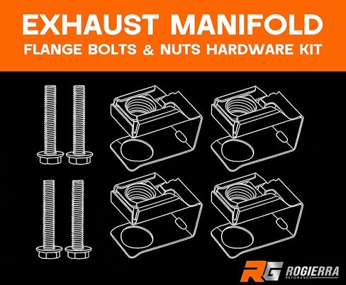 03442 Exhaust Manifold Flange Bolts & Nuts Hardware Kit,4 Sets for Jeep Wrangler,Dodge Durango Dakota,Ram 1500,Replace#55366000AA 6036717AA in Saudi Arabia