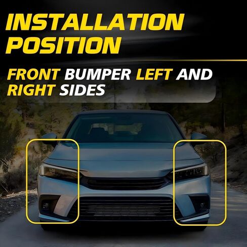 1 Pair (Left + Right) for Honda Civic 2022 2023 Front Bumper Bracket, Bumper Bar Retainer Fender Bracket, Driver & Passenger Side, Replacement Part HO1042146 HO1043146 71280T20A01 71230T20A01 in Kuwait