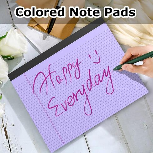 5 عبوات من وسادات الملاحظات مقاس 11 بوصة × 9.5 بوصة وسادات قانونية ملونة مسطرة بالكلية وسادات ملاحظات ذات مناظر طبيعية من وسادات الكتابة الورقية المثقبة 80 جرامًا في المتر المربع وسادة قانونية 30 ورقة مكتب مفكرة سميكة اللوحة الخلفية للمدرسة والمكتب والمنز in Kuwait