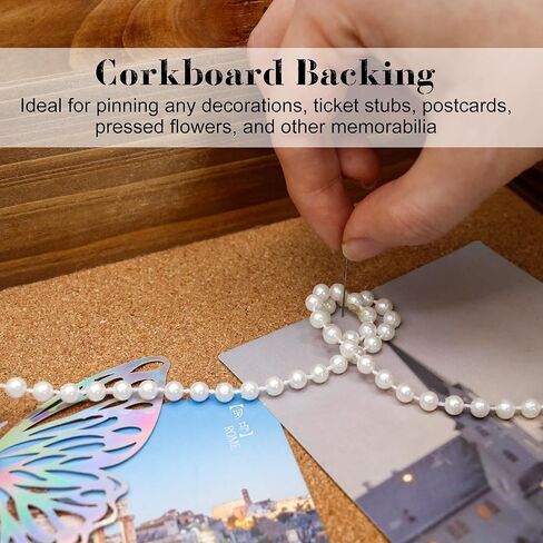 صندوق تظليل خشبي بعرض عميق مقاس 11 × 14 بوصة مع زجاج حقيقي - عمق 5 بوصة للمقتنيات والتذكارات والدمى والألعاب، أو سطح الطاولة أو الحائط، يتضمن لوحة خلفية من الفلين و10 دبابيس in Kuwait