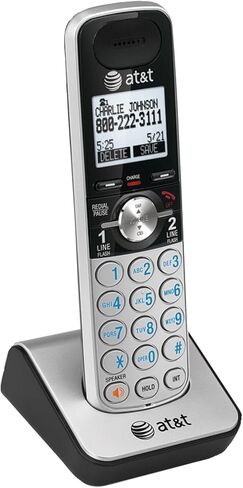 سماعة هاتف لاسلكية إضافية AT&T TL88002، فضي/أسود، تتطلب نظام هاتف قابل للتوسيع AT&T TL88102 للتشغيل in Kuwait