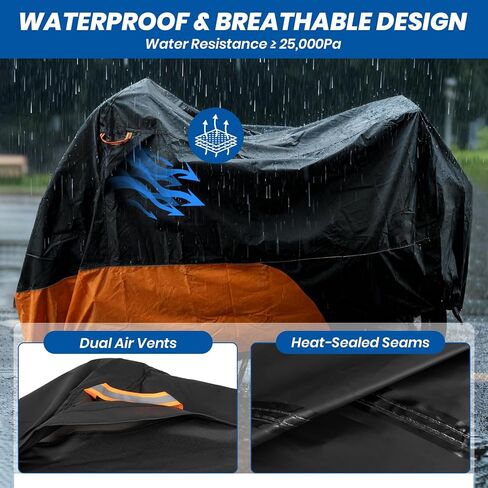 Favoto Motorcycle Cover for Harley Davidson - Waterproof Outdoor Storage Heavy Duty Cover for Touring Models Road Glide Limited, Ultra Limited, Gold Wing, Road King, Street Glide, Electra Glide in Saudi Arabia