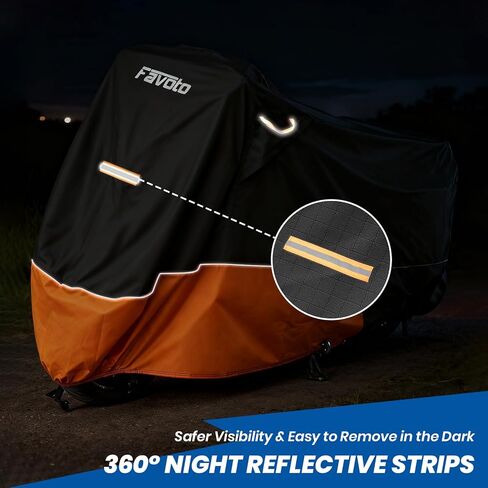 Favoto Motorcycle Cover for Harley Davidson - Waterproof Outdoor Storage Heavy Duty Cover for Touring Models Road Glide Limited, Ultra Limited, Gold Wing, Road King, Street Glide, Electra Glide in Saudi Arabia