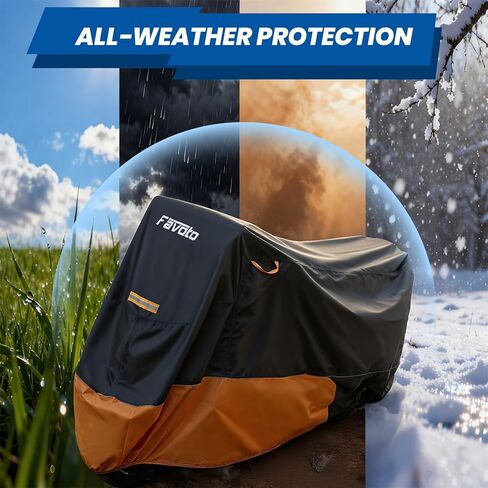Favoto Motorcycle Cover for Harley Davidson - Waterproof Outdoor Storage Heavy Duty Cover for Touring Models Road Glide Limited, Ultra Limited, Gold Wing, Road King, Street Glide, Electra Glide in Saudi Arabia