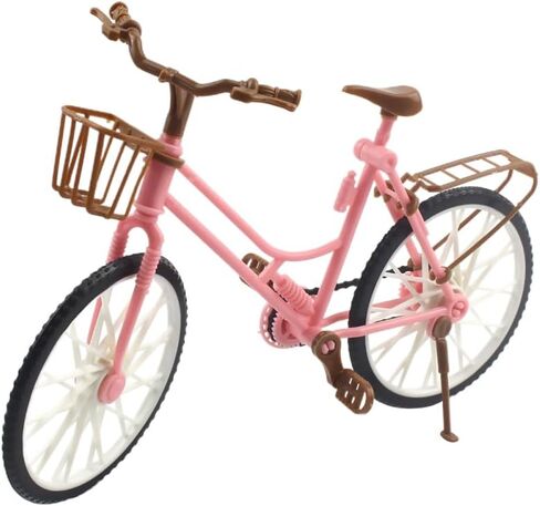 Veemoon 2Pcs Pink Miniature Bicycle Ornaments for Home Desktop Decor Creative Bike Decoration for Office and Photo Props Vintage Style Table Accents in Saudi Arabia