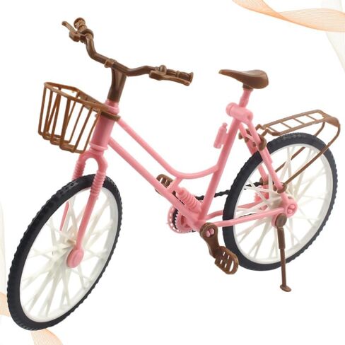 Veemoon 2Pcs Pink Miniature Bicycle Ornaments for Home Desktop Decor Creative Bike Decoration for Office and Photo Props Vintage Style Table Accents in Saudi Arabia