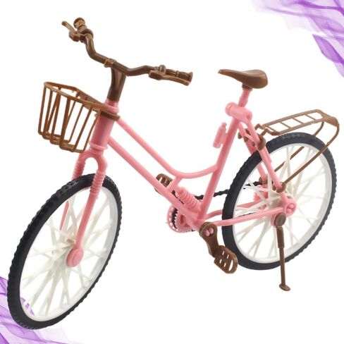 Veemoon 2Pcs Pink Miniature Bicycle Ornaments for Home Desktop Decor Creative Bike Decoration for Office and Photo Props Vintage Style Table Accents in Saudi Arabia
