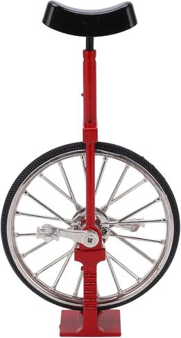 TOPINCN Unicycle Model Tables Decoration DIY Model Bookshelves Ornament Textured Toy Alloy Model Ornaments Bike Bookstand Bookcase Mini Red Trucks in Saudi Arabia