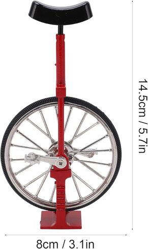 TOPINCN Unicycle Model Tables Decoration DIY Model Bookshelves Ornament Textured Toy Alloy Model Ornaments Bike Bookstand Bookcase Mini Red Trucks in Saudi Arabia