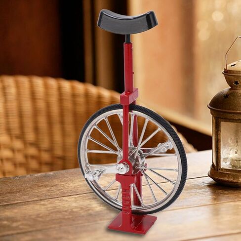 TOPINCN Unicycle Model Tables Decoration DIY Model Bookshelves Ornament Textured Toy Alloy Model Ornaments Bike Bookstand Bookcase Mini Red Trucks in Saudi Arabia