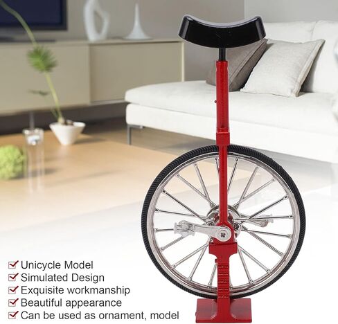 TOPINCN Unicycle Model Tables Decoration DIY Model Bookshelves Ornament Textured Toy Alloy Model Ornaments Bike Bookstand Bookcase Mini Red Trucks in Saudi Arabia