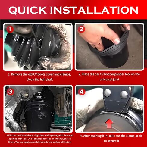 2PCS Car CV Boot Repair Kit Contains CV Boot Expander Tool,Upgraded Car CVs Axle Boots Repair Kit for Dust and Water Resistance,Silicone CVs Joint Boots for 2.47"/2.99"/3.53" Calibers in Saudi Arabia