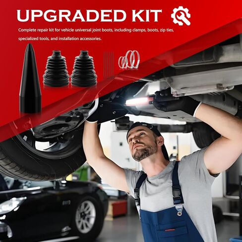 2PCS Car CV Boot Repair Kit Contains CV Boot Expander Tool,Upgraded Car CVs Axle Boots Repair Kit for Dust and Water Resistance,Silicone CVs Joint Boots for 2.47"/2.99"/3.53" Calibers in Saudi Arabia