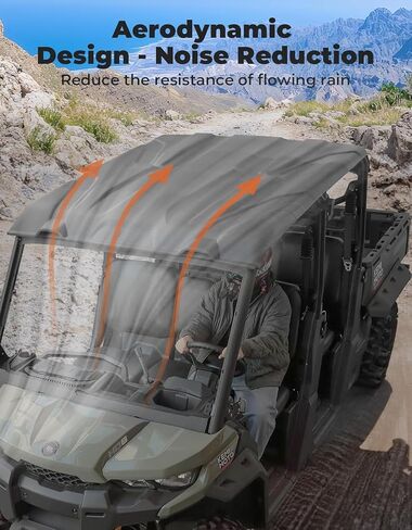 KEMIMOTO 4 قطع سقف صلب رياضي متوافق مع Can Am Defender MAX، مزيج من السقف العلوي واقي من الشمس متوافق مع ملحقات Defender MAX HD7 HD8 HD9 HD10 2016-2026 (استبدال #715003038) in Kuwait