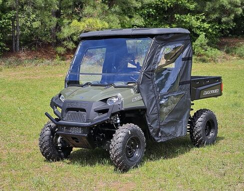 Falcon Ridge UTV Soft Door Kit with Rear Window Compatible with Full Size Polaris Ranger 570 (2016-2023), 700 (2009), and 800 XP (2009-2014) Models | with Zippered Windows | Side by Side Accessories in Saudi Arabia