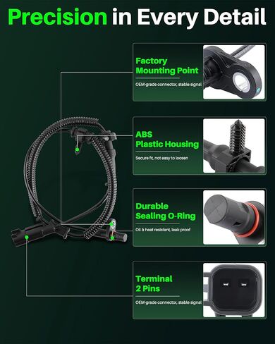 ABS Wheel Speed Sensor 4Pcs Compatible with 2013-2018 Ram 1500, 2019 Ram 1500 Classic Replace 68053861AB 68053861AC Front & Rear, Left & Right ABS Sensor 68053861AD, 68231044AB, 68053861AA, ALS2587 in Saudi Arabia